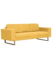 Elegancka trzyosobowa sofa Ladi 3X - żółta w sklepie aosom.live