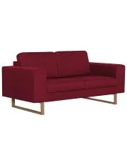Elegancka dwuosobowa sofa Ladi 2X - czerwone wino w sklepie aosom.live