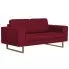 Elegancka dwuosobowa sofa Ladi 2X - czerwone wino