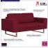 Szczegółowe zdjęcie nr 8 produktu Elegancka dwuosobowa sofa Ladi 2X - czerwone wino