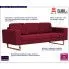 Szczegółowe zdjęcie nr 8 produktu Elegancka trzyosobowa sofa Ladi 3x - czerwone wino