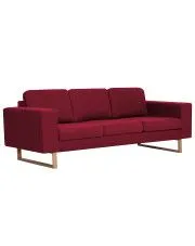 Elegancka trzyosobowa sofa Ladi 3x - czerwone wino w sklepie aosom.live