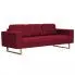 Elegancka trzyosobowa sofa Ladi 3x - czerwone wino