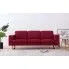 Szczegółowe zdjęcie nr 9 produktu Elegancka trzyosobowa sofa Ladi 3x - czerwone wino
