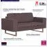 Szczegółowe zdjęcie nr 8 produktu Elegancka dwuosobowa sofa Ladi 2X - taupe