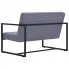 Szczegółowe zdjęcie nr 4 produktu Zgrabna 2-osobowa sofa Aparro - jasnoszara