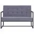 Szczegółowe zdjęcie nr 5 produktu Zgrabna 2-osobowa sofa Aparro - jasnoszara