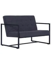 Dwuosobowa grafitowa sofa - Aparro w sklepie aosom.live