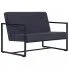 Dwuosobowa grafitowa sofa - Aparro