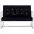 Fotografia Zgrabna 2-osobowa sofa Aparro - aksamit, czarna z kategorii Salon