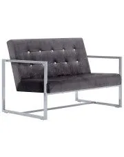 Zgrabna 2-osobowa sofa Aparro - szara w sklepie aosom.live