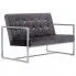 Zdjęcie produktu Zgrabna 2-osobowa sofa Aparro - szara.