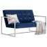 Zdjęcie produktu Granatowa sofa 2-osobowa - Aparro.