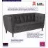 Fotografia Pikowana sofa Brokis - ciemoszara z kategorii Kanapy i sofy
