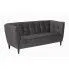 Zdjęcie produktu Pikowana sofa Brokis - ciemoszara.
