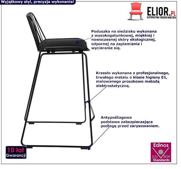 Loftowy hoker Marlo 2X - czarny