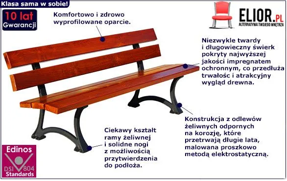 ławka parkowa ogrodowa Peony 2X