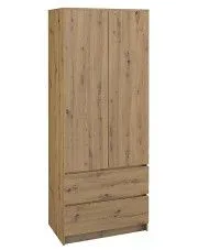 Szafa z drążkiem i szufladami Ollos - dąb artisan w sklepie aosom.live
