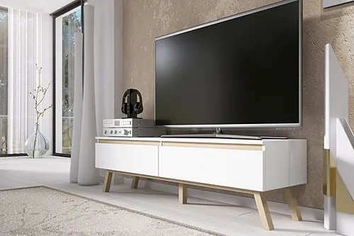Designerska komoda Verita - biała
