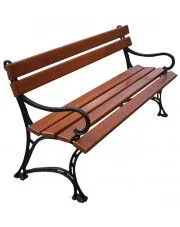 Żeliwna drewniana ławka ogrodowa Novesa 2X 180cm - 7 kolorów w sklepie aosom.live