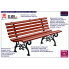 Fotografia Romantyczna ławka parkowa Deimer 150 cm - 7 kolorów z kategorii Stoły, krzesła, ławki