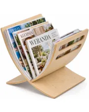 Drewniany stojak na gazety topola - Flesti w sklepie aosom.live