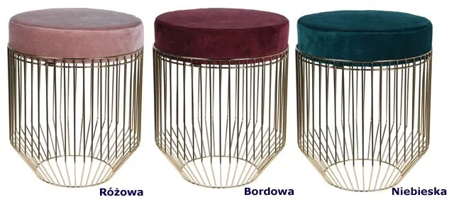 Eleganckie pufy Mosat - welurowe