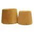 Zdjęcie produktu Welurowy zestaw puf Uhniko - żółty.
