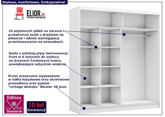 Przesuwna szafa Alicanti biała