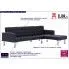 Zdjęcie sofa rozkładana Destar, czarna, w kształcie litery L | aosom.live