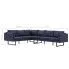 Zdjęcie przestronna szara sofa do salonu Selwa 2X - w sklepie aosom.live