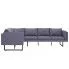 Szczegółowe zdjęcie nr 7 produktu Przestronna sofa narożna Selwa - jasnoszara