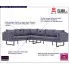 Szczegółowe zdjęcie nr 8 produktu Przestronna sofa narożna Selwa - jasnoszara