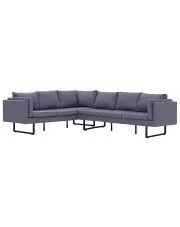Przestronna sofa narożna Selwa - jasnoszara w sklepie aosom.live