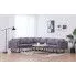 Szczegółowe zdjęcie nr 9 produktu Przestronna sofa narożna Selwa - jasnoszara