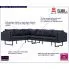 Zdjęcie przestronna sofa narożna Selwa - ciemoszara | aosom.live