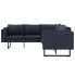 Szczegółowe zdjęcie nr 5 produktu Przestronna sofa narożna Selwa - ciemoszara