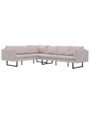 Przestronna sofa narożna Selwa - kremowa w sklepie aosom.live