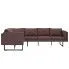 Szczegółowe zdjęcie nr 4 produktu Przestronna sofa narożna Selwa - brązowa