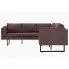 Szczegółowe zdjęcie nr 5 produktu Przestronna sofa narożna Selwa - brązowa