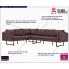 Szczegółowe zdjęcie nr 8 produktu Przestronna sofa narożna Selwa - brązowa