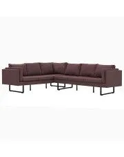 Przestronna sofa narożna Selwa - brązowa w sklepie aosom.live