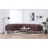 Szczegółowe zdjęcie nr 9 produktu Przestronna sofa narożna Selwa - brązowa