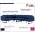 Szczegółowe zdjęcie nr 8 produktu Przestronna sofa narożna Selwa - niebieska
