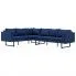 Zdjęcie produktu Przestronna sofa narożna Selwa - niebieska.