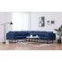 Szczegółowe zdjęcie nr 9 produktu Przestronna sofa narożna Selwa - niebieska