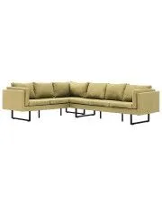 Przestronna sofa narożna Selwa - zielona w sklepie aosom.live