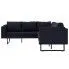 Szczegółowe zdjęcie nr 7 produktu Przestronna sofa narożna Selwa - czarna