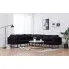 Szczegółowe zdjęcie nr 9 produktu Przestronna sofa narożna Selwa - czarna