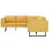 Zdjęcie przestronna żółta sofa narożna do salonu Selwa | aosom.live